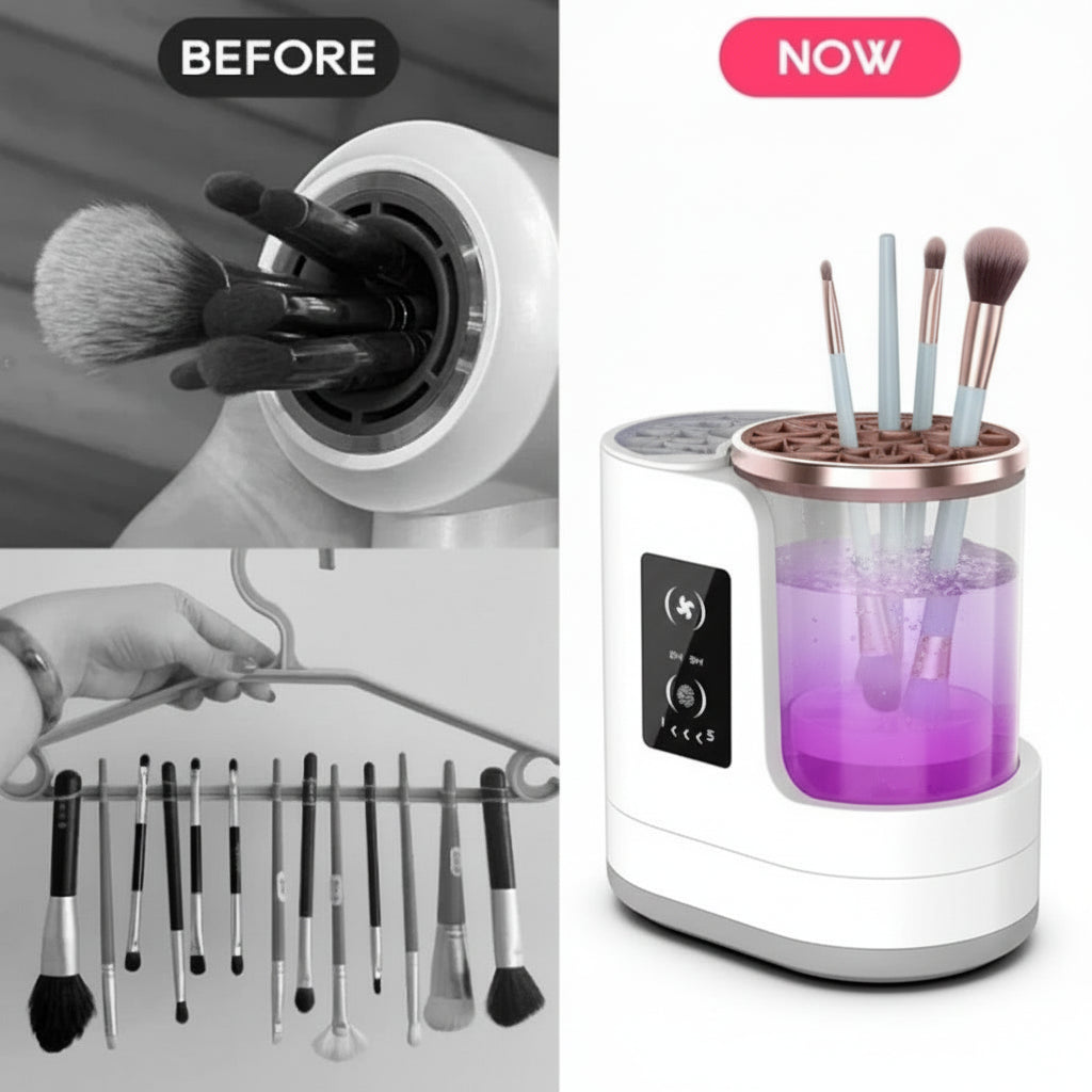 Valentine'S Day Gift, a Ladies' Exclusive Electric Makeup Brush Cleaner, a Cleaning Tool for Makeup Brushes and Foundation.