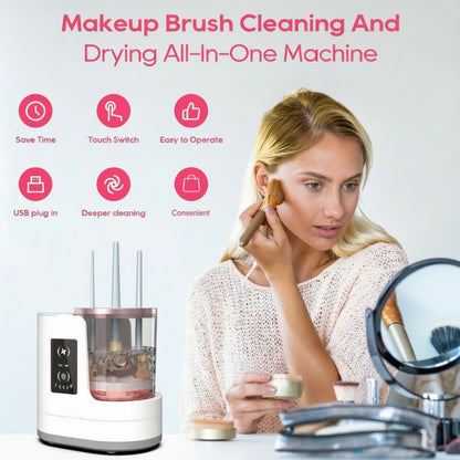 Valentine'S Day Gift, a Ladies' Exclusive Electric Makeup Brush Cleaner, a Cleaning Tool for Makeup Brushes and Foundation.